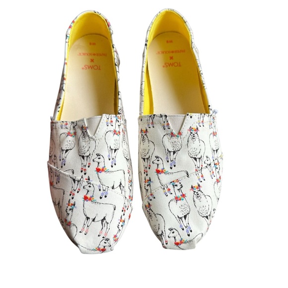 Toms New Alpargata Slip-On Flats, Llamas Print, Women's 8 - Picture 3 of 10